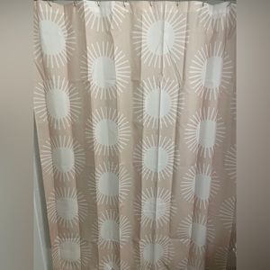 NWOT Society 6 Pink Sun pattern shower curtain